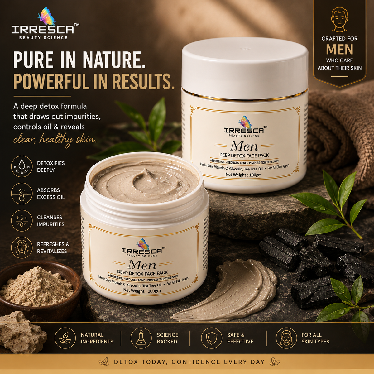 Men Face Pack – Deep Cleansing & Oil Control