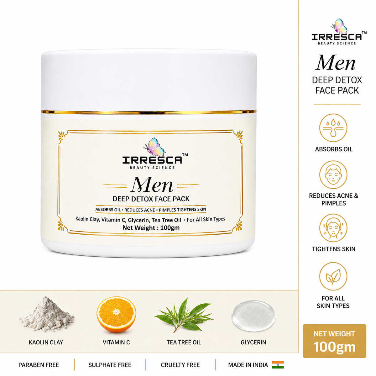 Men Face Pack – Deep Cleansing & Oil Control