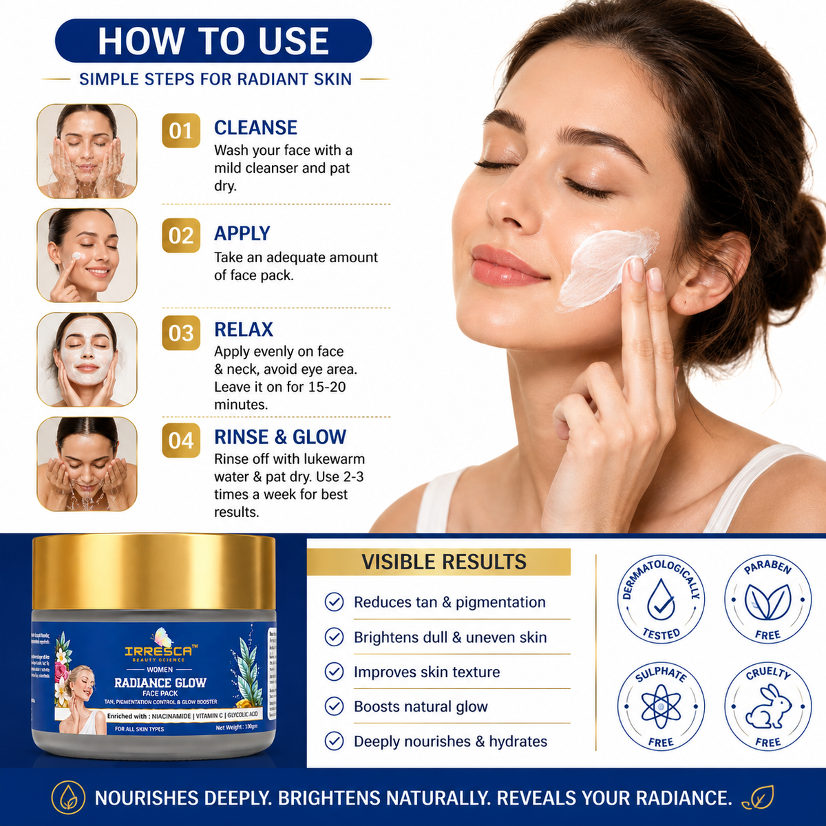 Radiance Glow Face Pack Niacinamide & Glycolic Acid