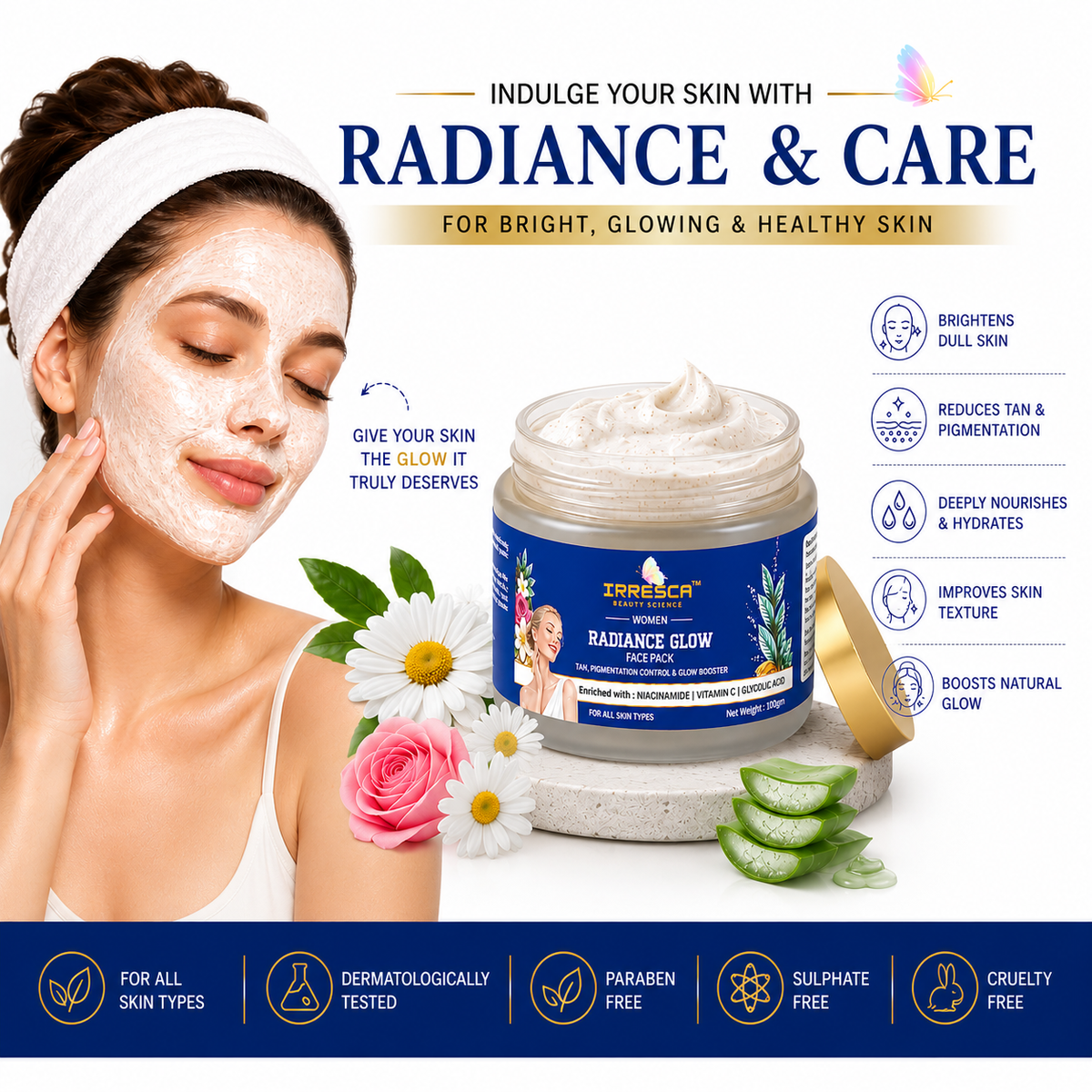 Radiance Glow Face Pack Niacinamide & Glycolic Acid